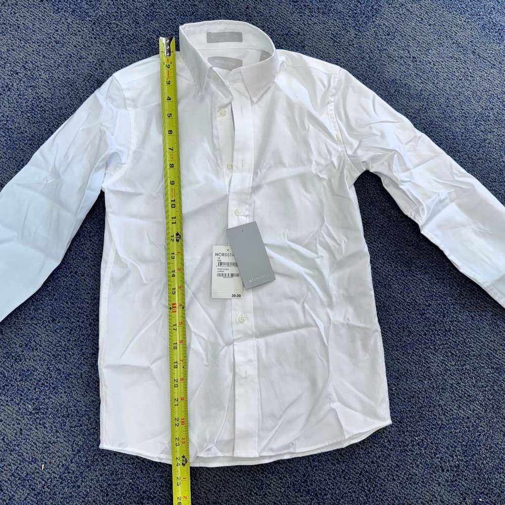 Nordstrom Non-Iron Dress Shirt Size Boys 10 NWT